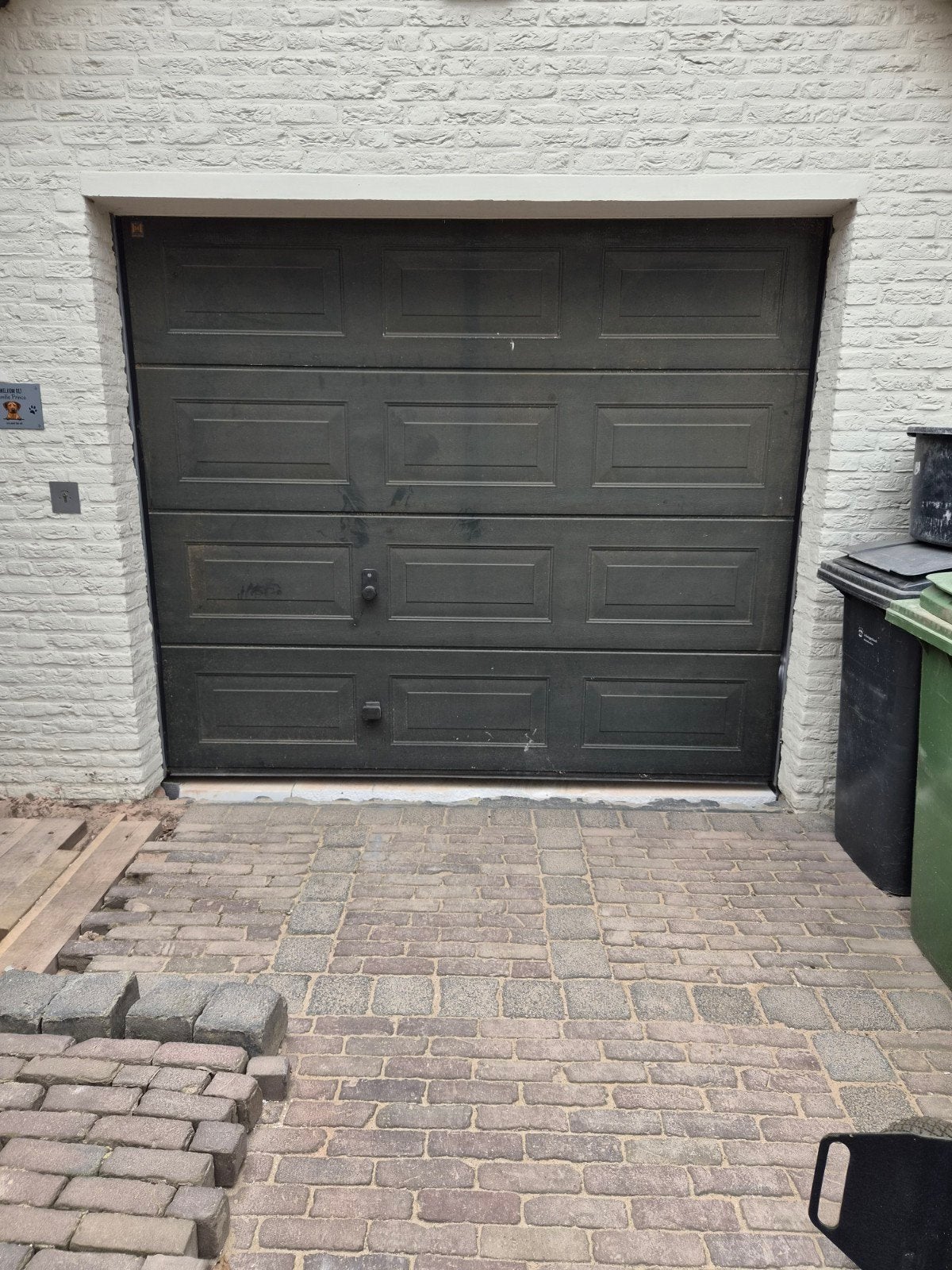 Electrische roldeur 250cm breed en 215cm hoog, Ophalen, Gebruikt, Overige kleuren, 200 cm of meer