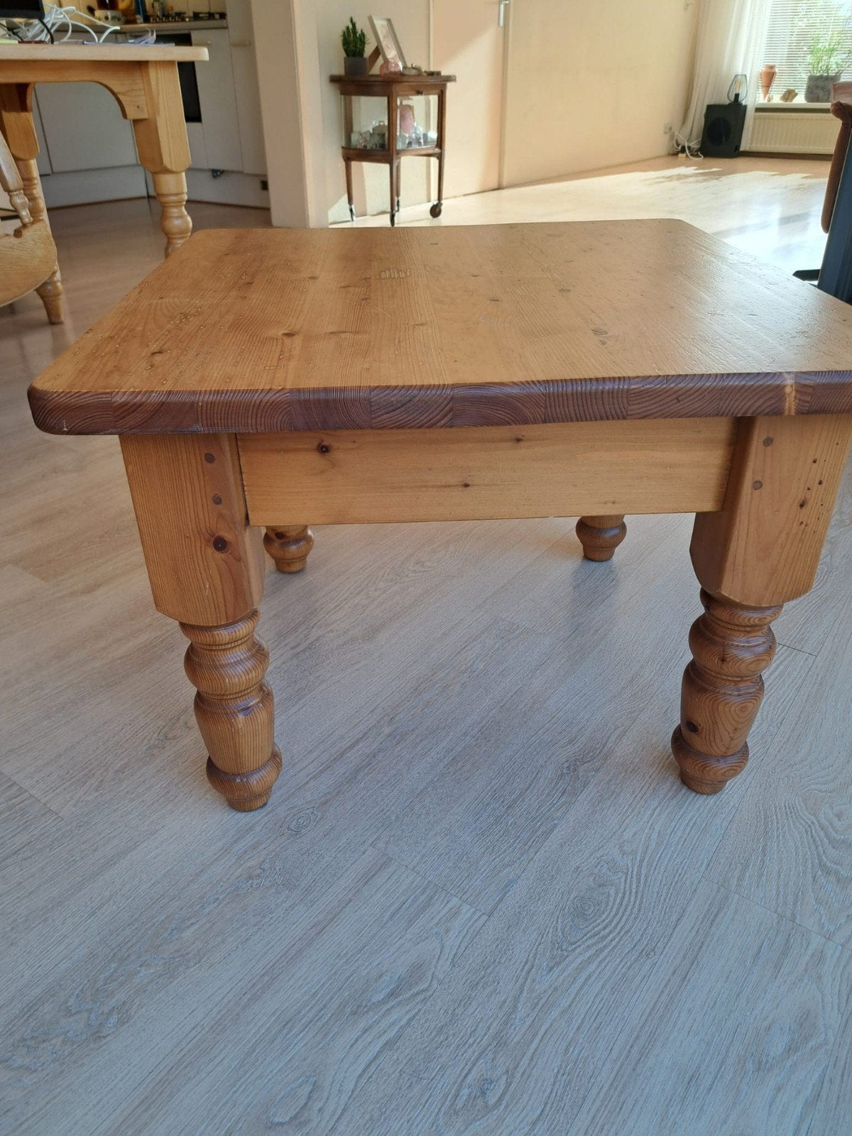 Grenen salontafel met lade - 110x70x46 cm, Ophalen, Gebruikt