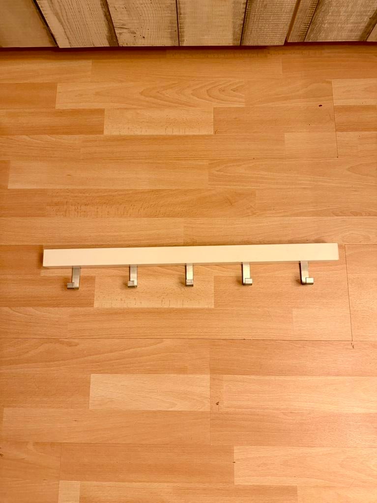 Kapstok wit 5 haken, Zo goed als nieuw, Minder dan 100 cm, Hout, Ophalen
