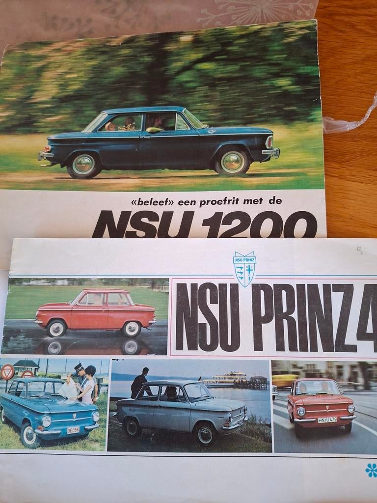 NSU 1200C & Prinz 4 Folders + Instructieboekje, Ophalen of Verzenden