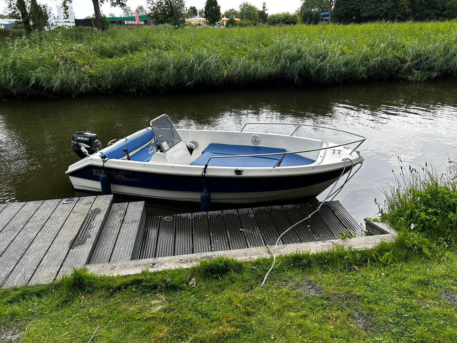 Topcraft millenium 435 15 pk Suzuki, Ophalen, Zo goed als nieuw, Topcraft, Afdekzeil