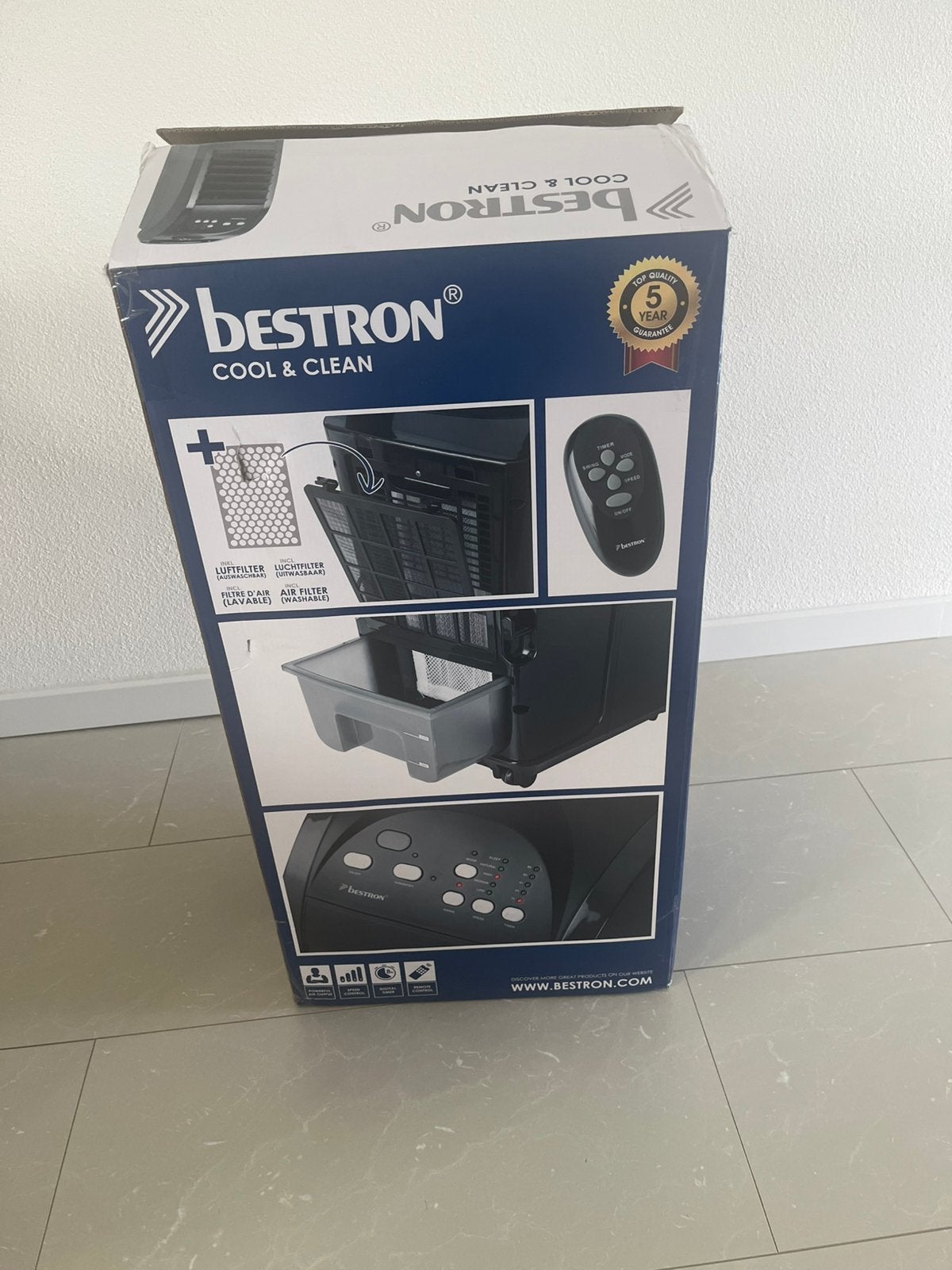 Bestron 3-IN-1 mobiele air cooler, Witgoed en Apparatuur, Ventilatoren, Ophalen, Zo goed als nieuw, Torenventilator