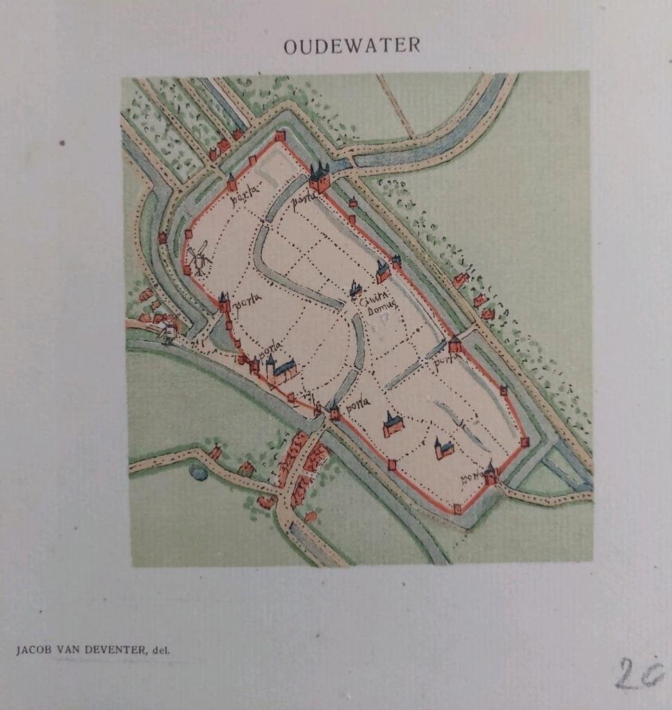 33 / Oudewater , Jacob van Deventer del., Antiek en Kunst, Ophalen of Verzenden