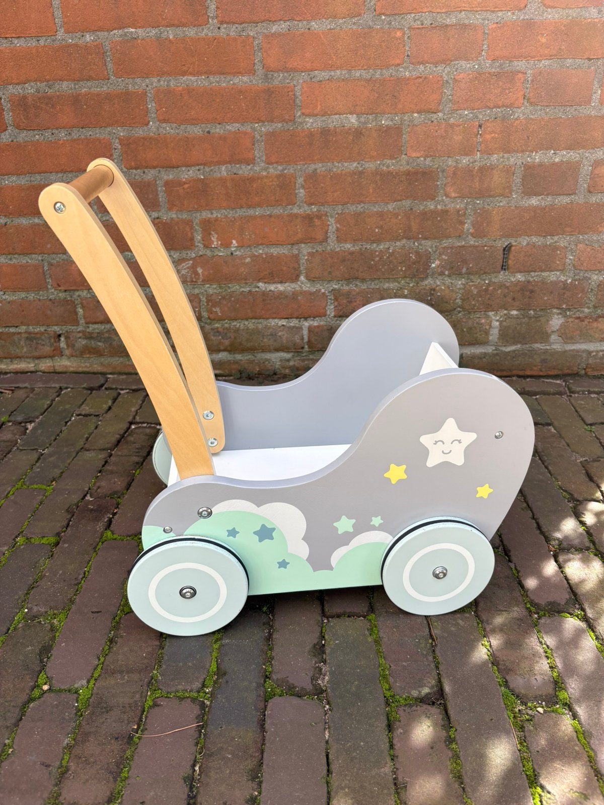 Loopwagentje / Loopkarretje van hout., Ophalen, Gebruikt, Duw- of Trekspeelgoed
