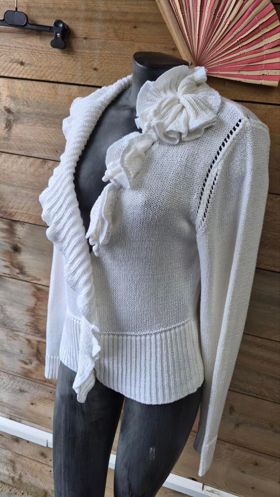 Uno Due Witte Vest met Speciale Kraag Maat 40, Maat 38/40 (M), Wit, Ophalen of Verzenden, Uno Due
