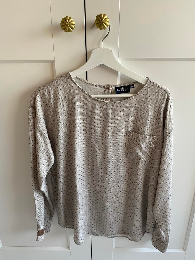 L'Argentina blouse m/38 met leuke details, Kleding | Dames, Blouses en Tunieken, Ophalen of Verzenden, Gedragen, Maat 38/40 (M)