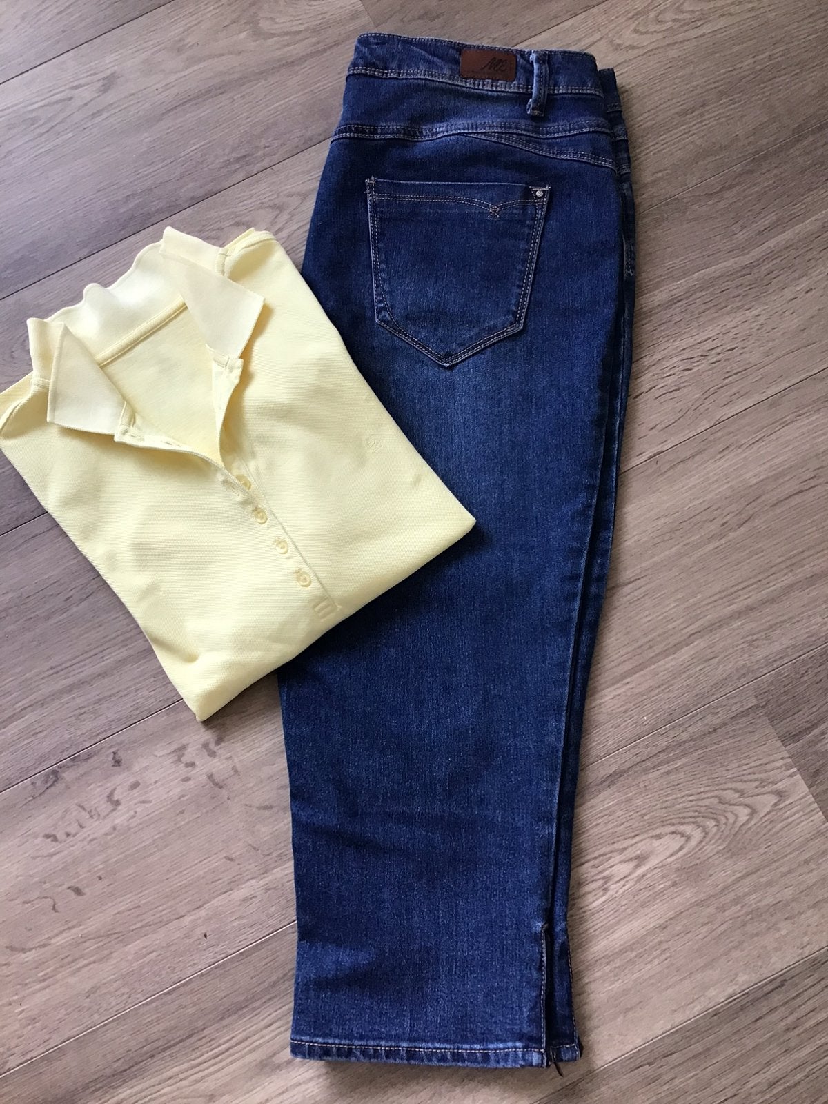 MISS E!Sportieve Broek 44& ROBERTA SARTO!Lúxe Polo.Sámen:, Ophalen of Verzenden, Zo goed als nieuw, Maat 42/44 (L)