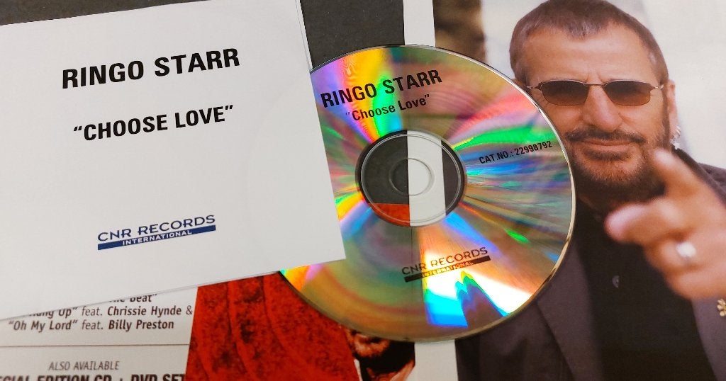 Ringo Starr PROMO CD + foto + postcards CNR 2005 Beatles, Verzenden, Zo goed als nieuw