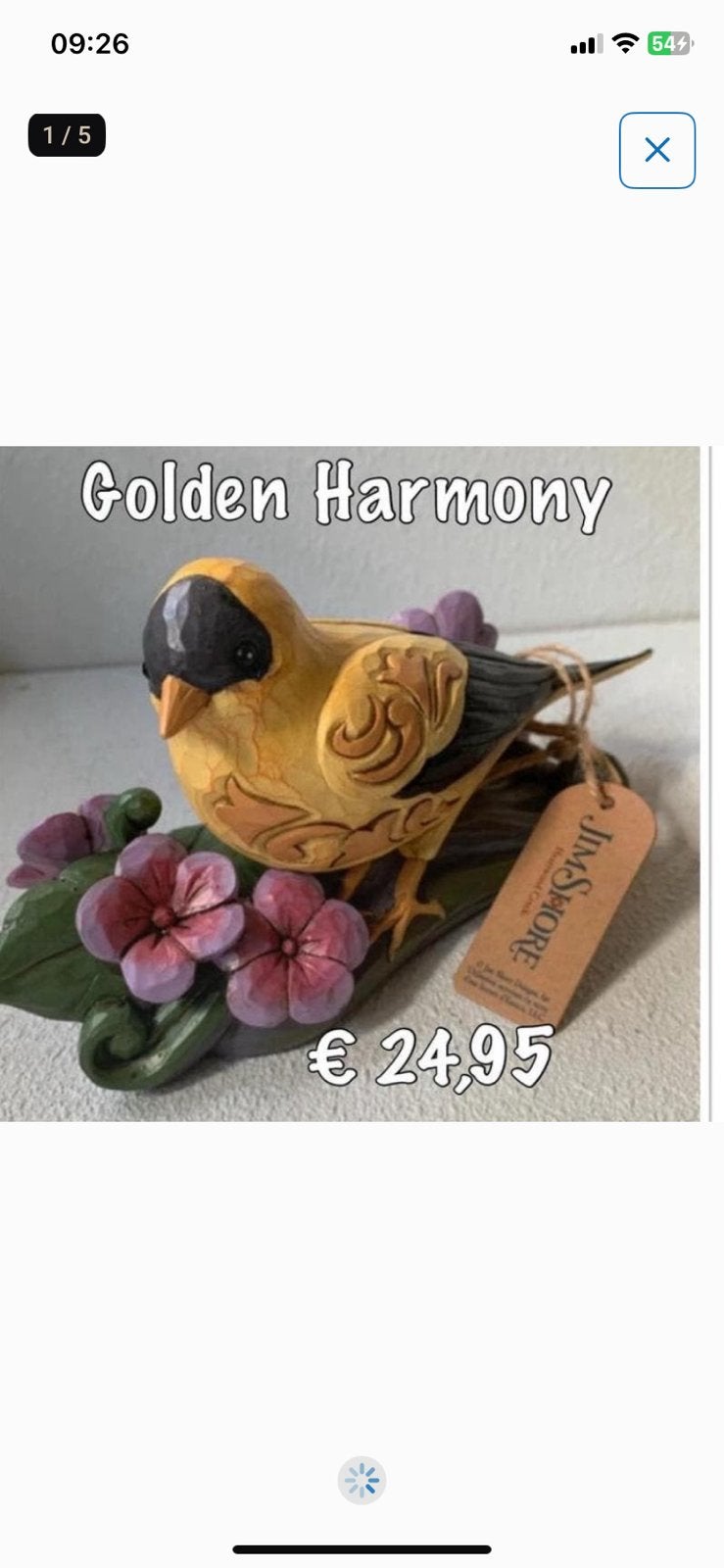 Jim shore: Golden Harmony, Verzamelen, Disney, Ophalen of Verzenden, Overige figuren, Nieuw, Beeldje of Figuurtje