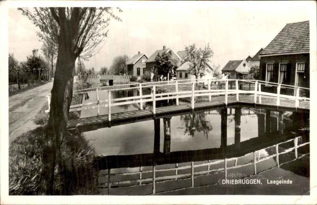 Driebruggen - Brug - Laageinde, Ophalen of Verzenden, 1920 tot 1940, Gelopen, Zuid-Holland