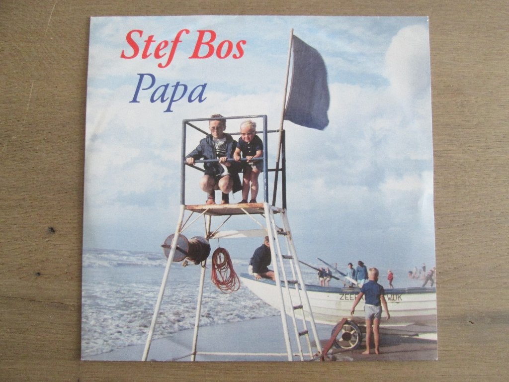 Stef Bos - Papa / Vroeger Is Voorbij 7'' singel op pastelbla, Verzenden, 7 inch, Fotohoes, Nieuw in verpakking