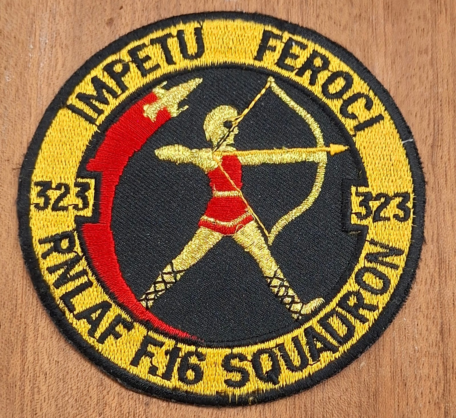 Patch RNLAF 323 F-16 Squadron, Verzamelen, Ophalen of Verzenden, Luchtmacht, Nederland, Embleem of Badge