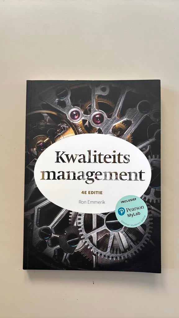 Kwaliteitsmanagement, 4e editie met MyLab NL togangscode, Verzenden, Ron Emmerik, Zo goed als nieuw, Nederlands
