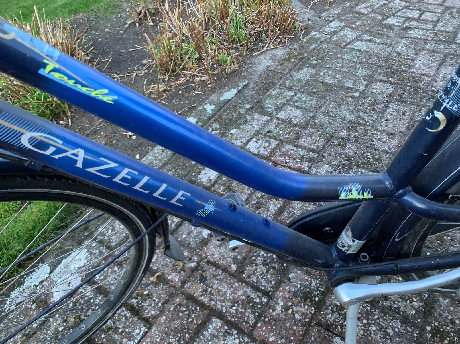 Gazelle damesfiets blauw, Ophalen, Gebruikt, Minder dan 10 versnellingen, Gazelle
