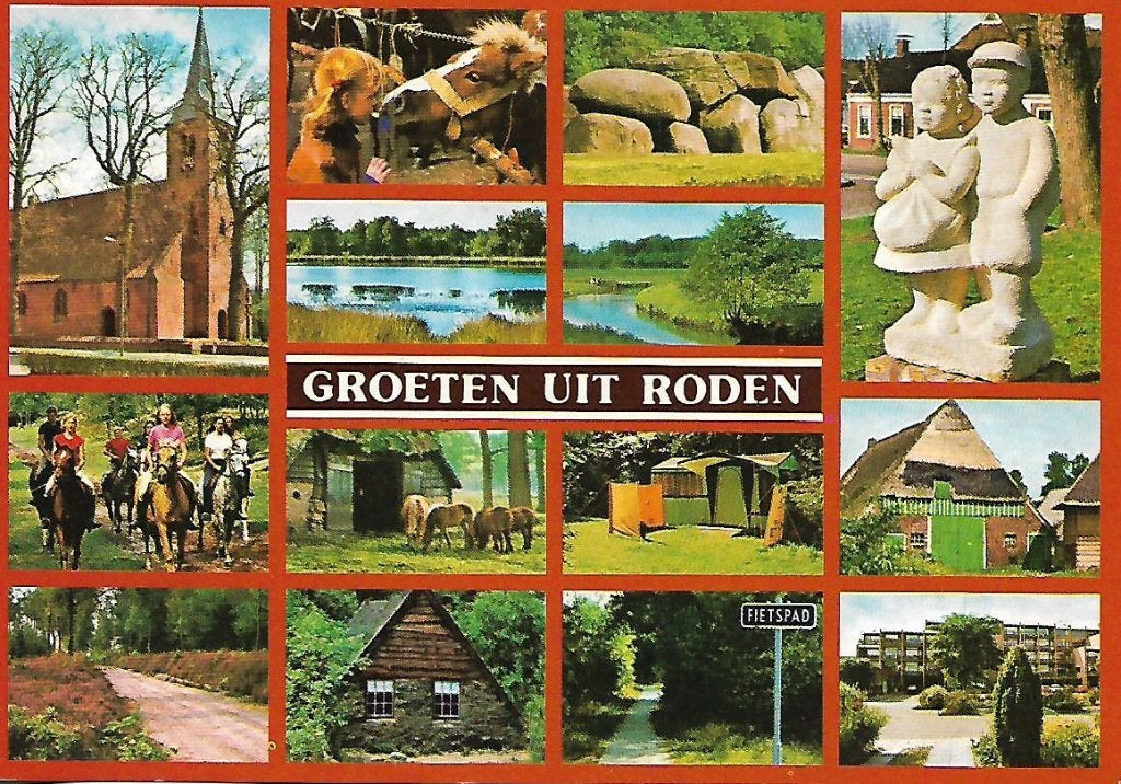 Roden- -14-luik, Verzenden, 1980 tot heden, Gelopen, Drenthe