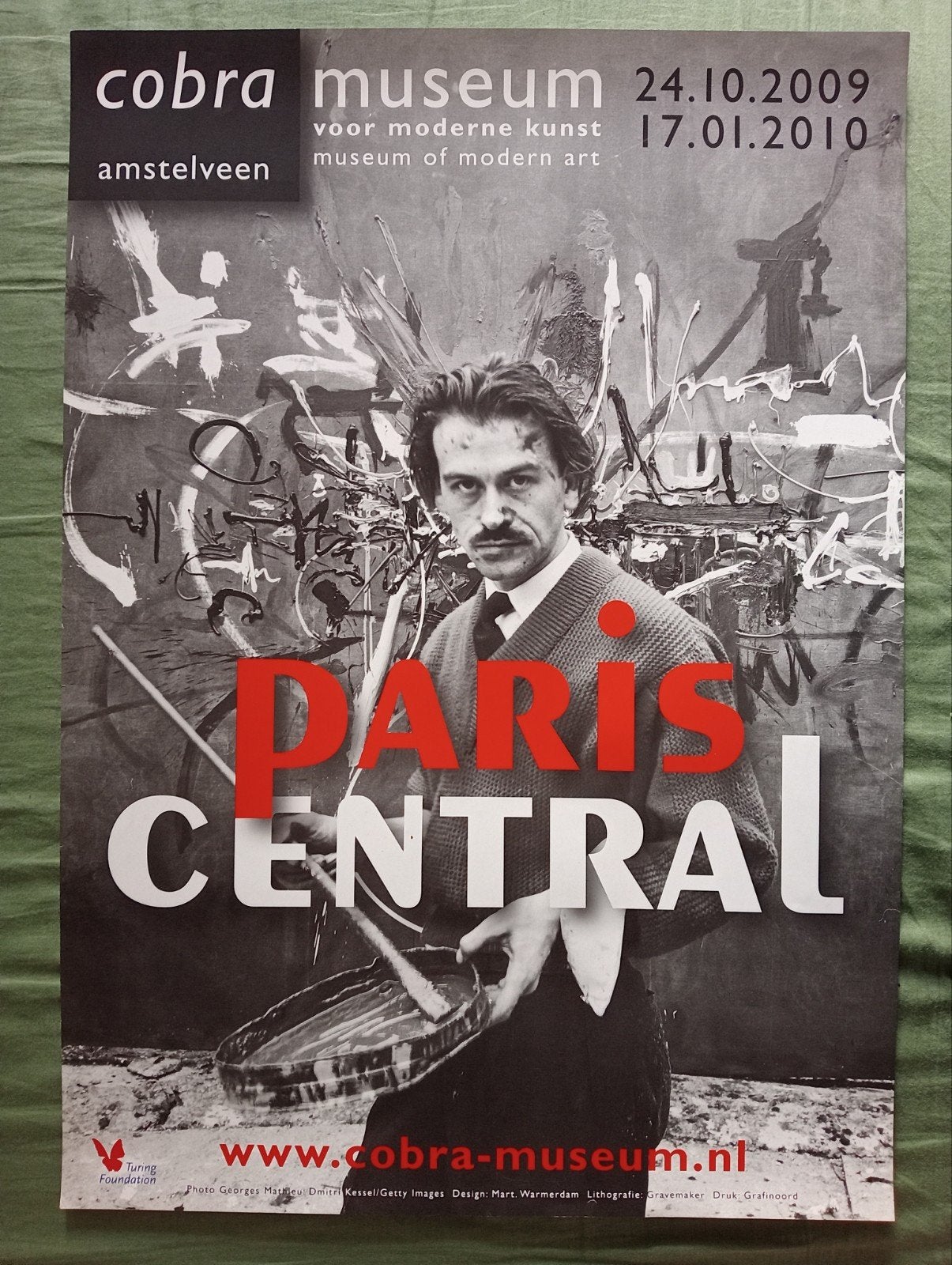 Cobra Museum affiche Paris Central Georges Mathieu, Ophalen of Verzenden, A1 t/m A3