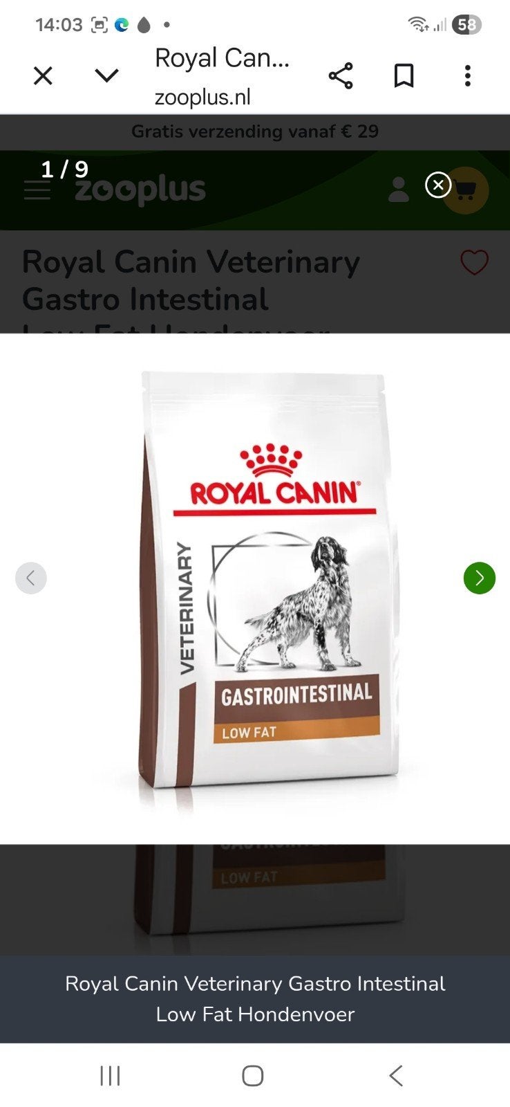 Royal canin low fat 5 kilo, Dieren en Toebehoren, Ophalen of Verzenden, Hond