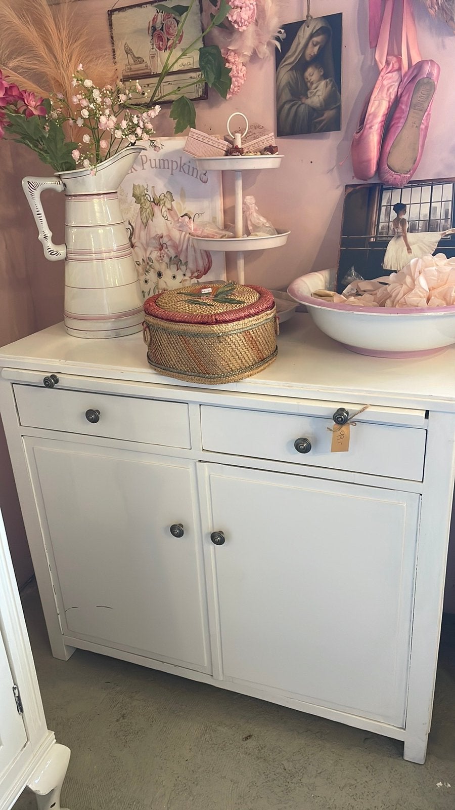 Brocante Wit Kastje, Ophalen, Tante, Zo goed als nieuw, 50 tot 100 cm