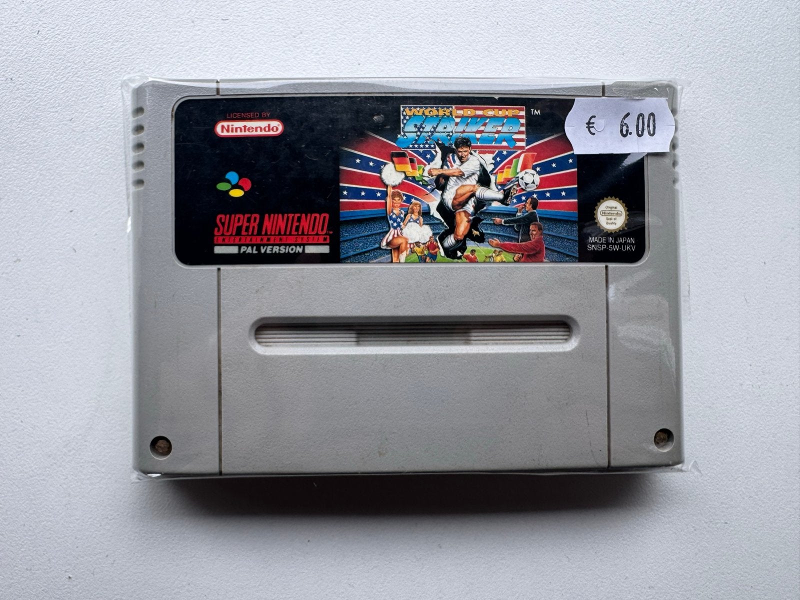 World Cup Striker SNES PAL, Gebruikt, 2 spelers, Ophalen of Verzenden, Vanaf 3 jaar