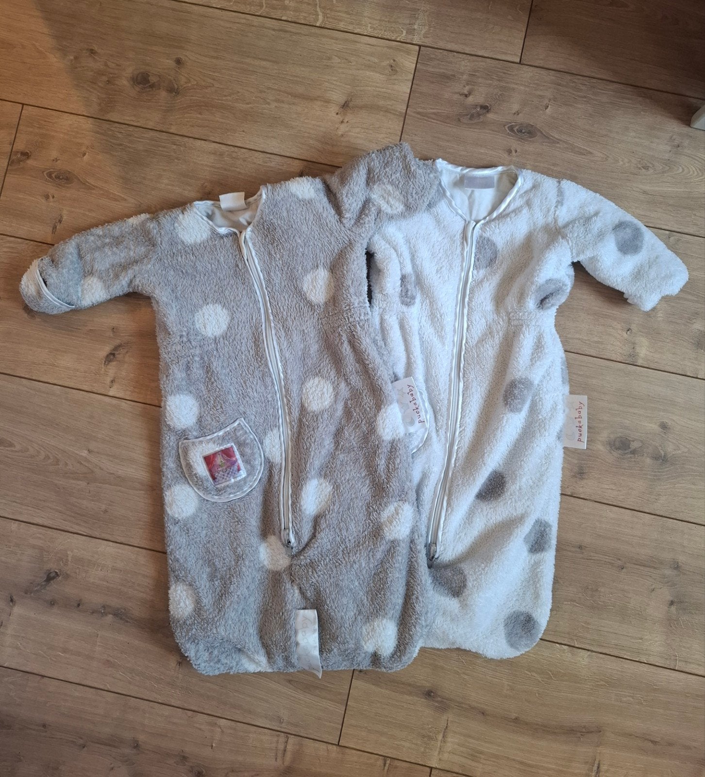 Puckababy newborn teddy slaapzakken 0-6 maanden, Ophalen of Verzenden, Gebruikt, Grijs, Puckababy