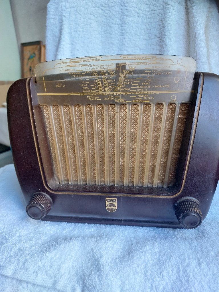 vintage Philips buizenradio bakeliet 1940 1945, Ophalen, Radio