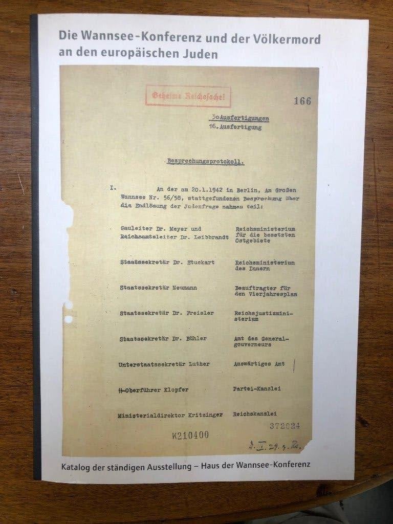 Wannsee Conferentie, Joden, Volkerenmoord, WO II, Europa, Ophalen of Verzenden, Zo goed als nieuw, Overige onderwerpen
