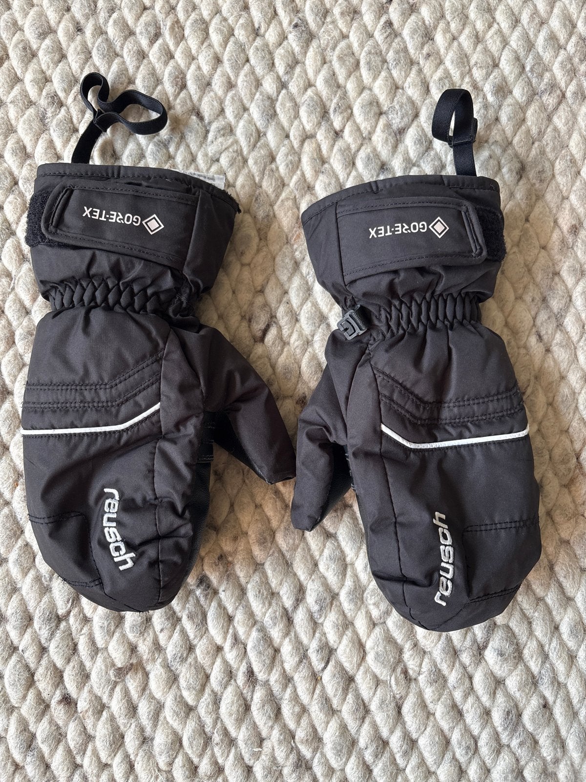 Reusch Goretex Wanten Kind Maat 6 - Zwart, Zeer Goede Staat, Kinderen en Baby's, Ophalen of Verzenden, Zo goed als nieuw, Jongen of Meisje