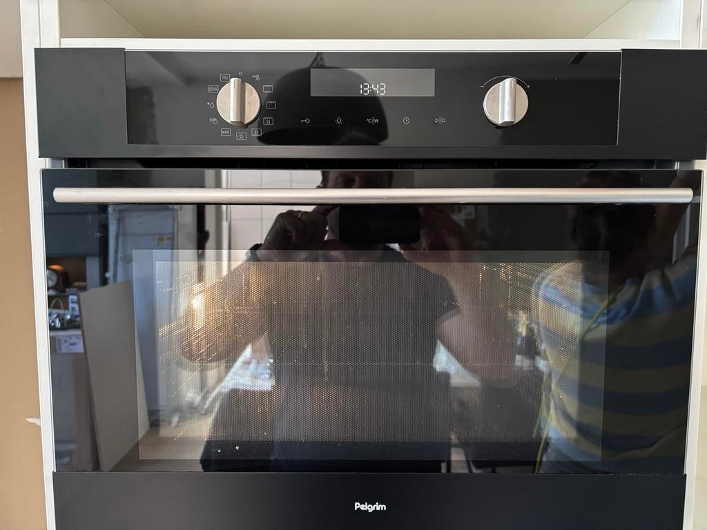 Pelgrim MAC524MAT Combi-oven/Magnetron - Inbouw, Ophalen, 45 tot 50 cm, Gebruikt, Hete lucht