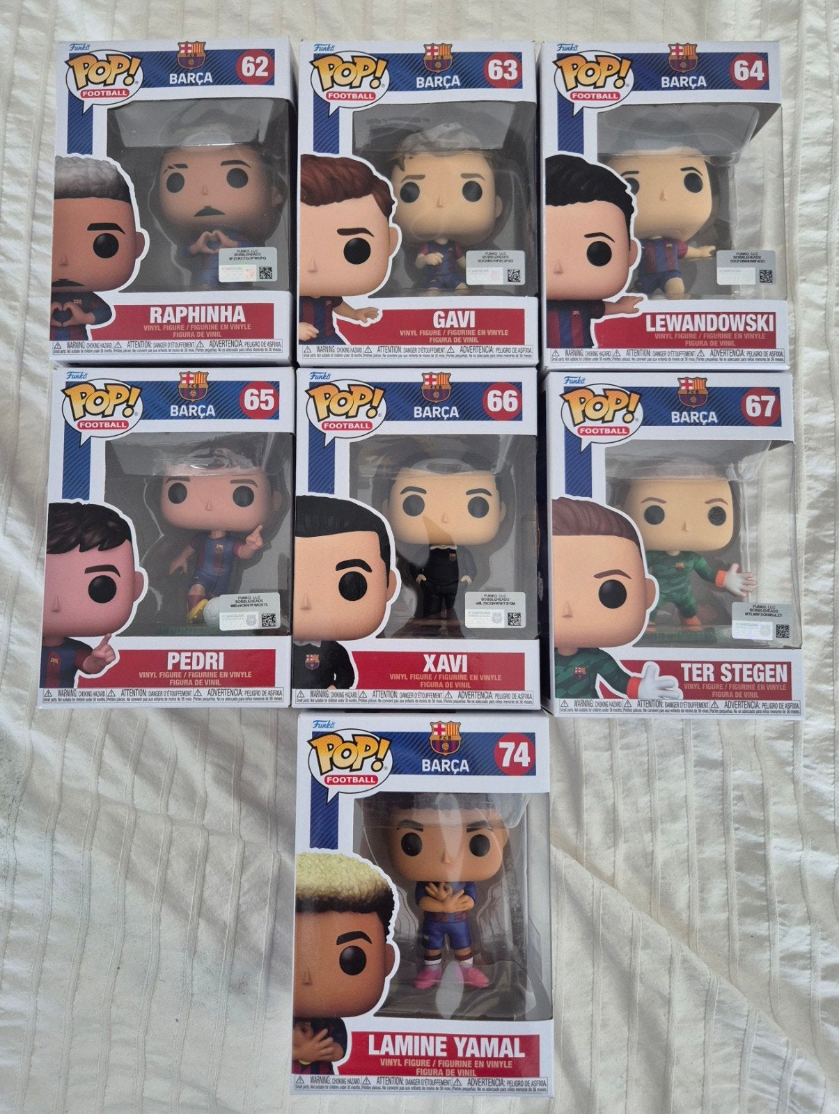 Complete FC Barcelona Funko Pop! set - Lamine Yamal Raphinha, Ophalen of Verzenden, Nieuw