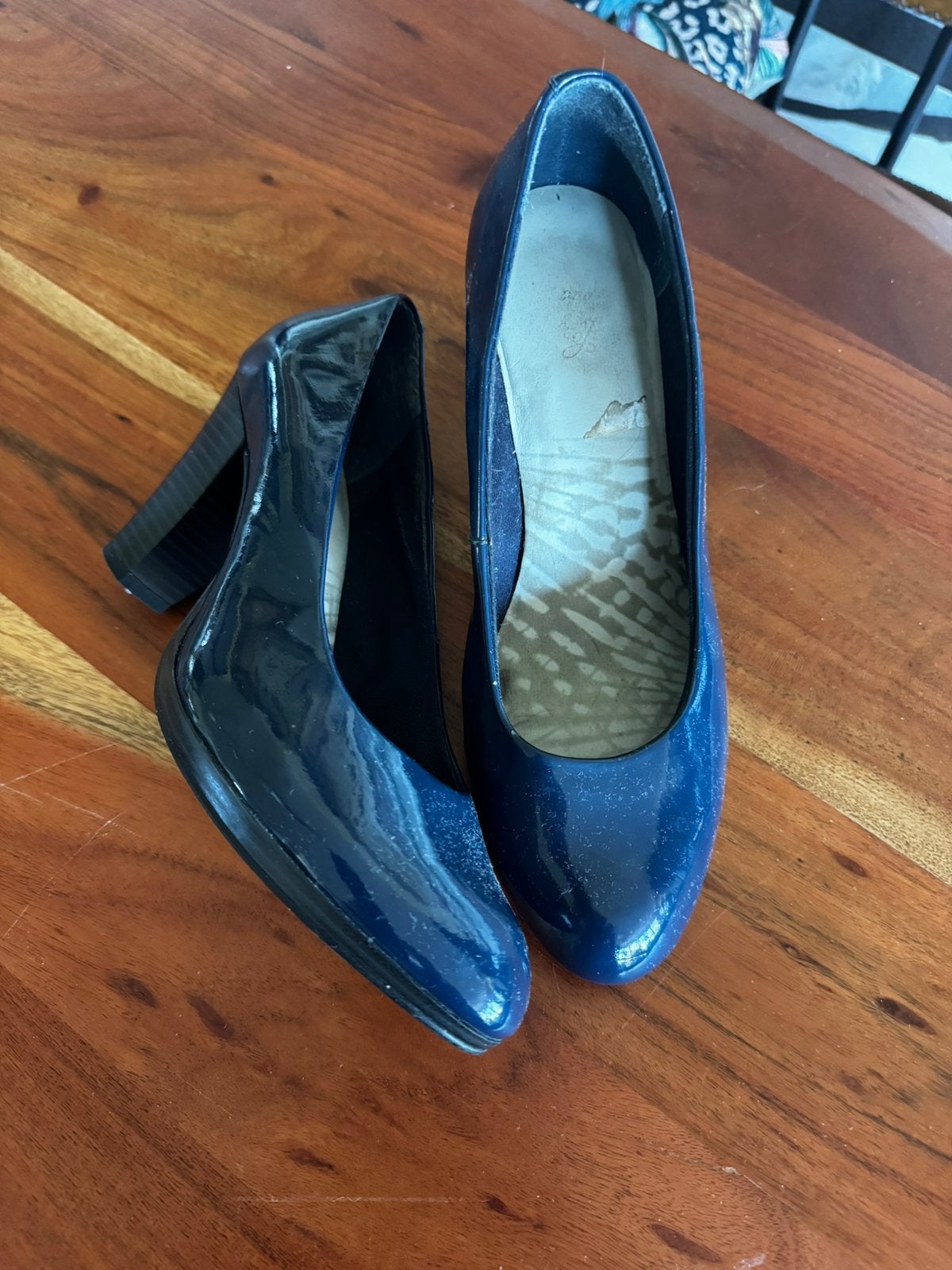 Clarks - hakken blauw - maat 6,5, Ophalen of Verzenden, Zo goed als nieuw, Blauw