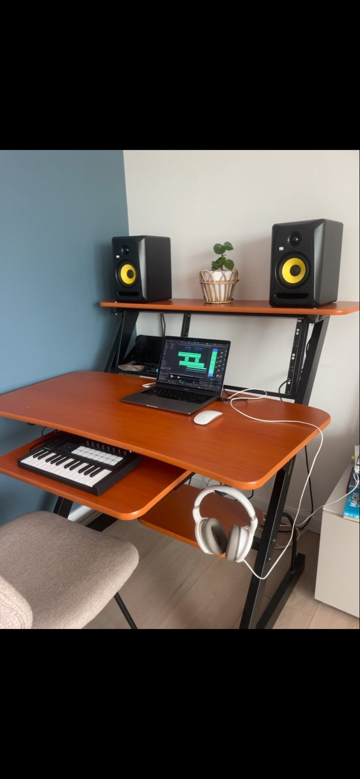 Producer bureau | Studio desk | 113cm breed, Huis en Inrichting, Ophalen, Gebruikt, Hout, Bruin