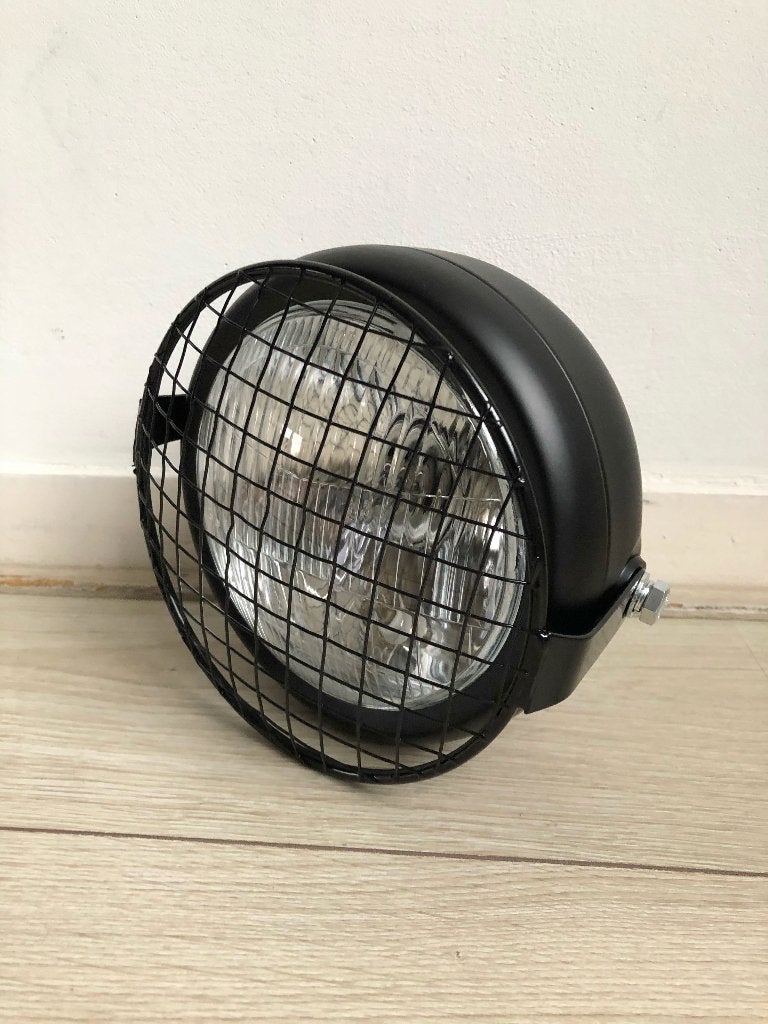 Koplamp zwart caferacer bobber scrambler + rooster, Motoren, Onderdelen | Honda, Ophalen of Verzenden, Nieuw