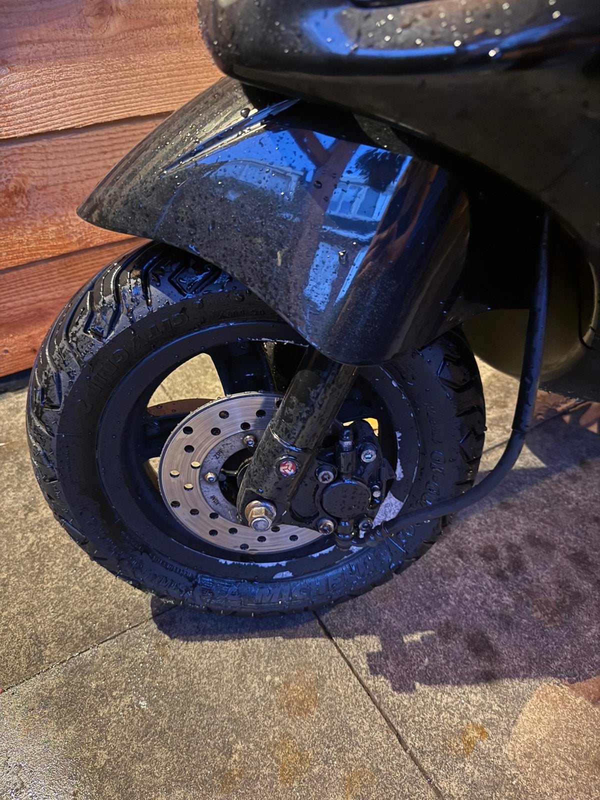 Zip voorvork zwart met spatbord en velg, Motoren, Ophalen of Verzenden