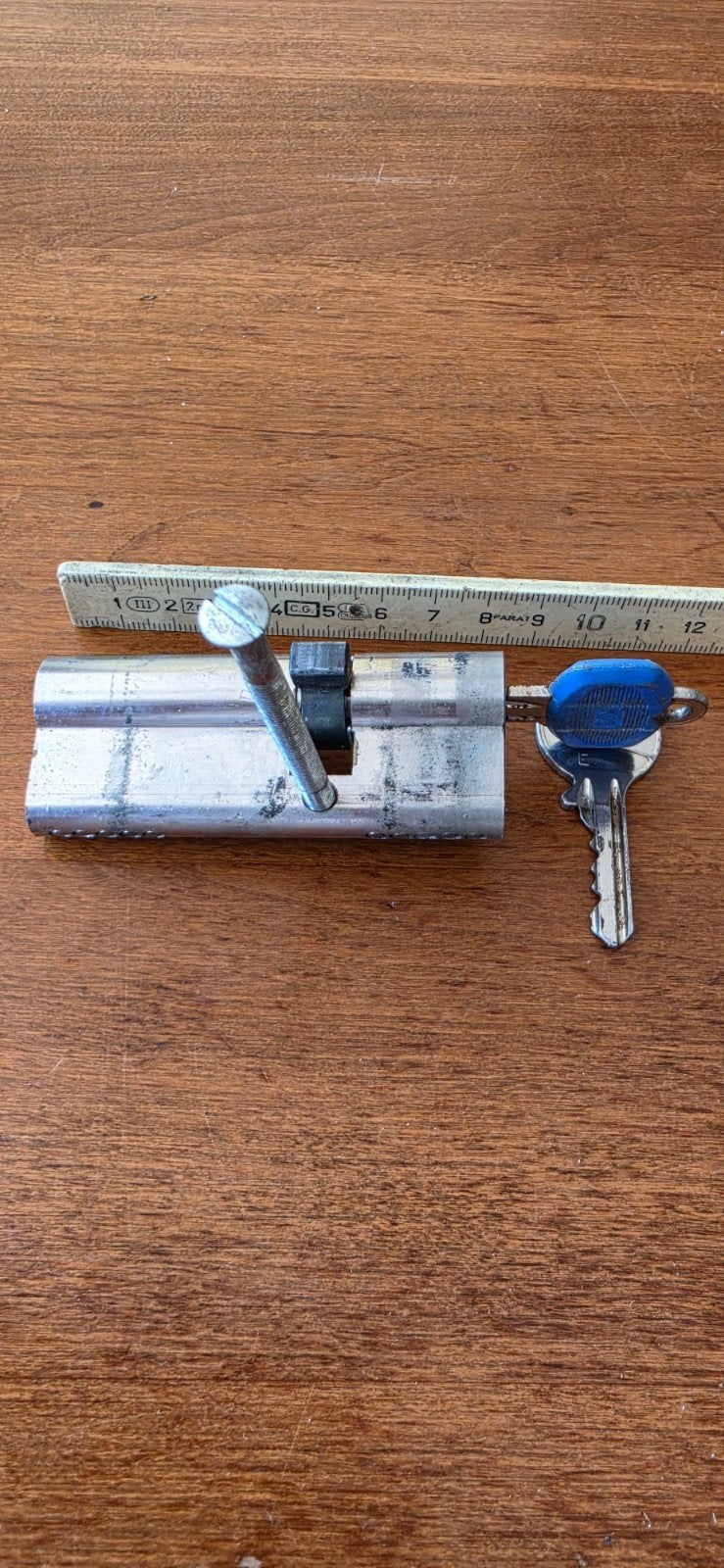 Litto Europrofielcilinder 40/40mm met 2 sleutels & bout, Ophalen of Verzenden, Gebruikt, Overige materialen, Slot