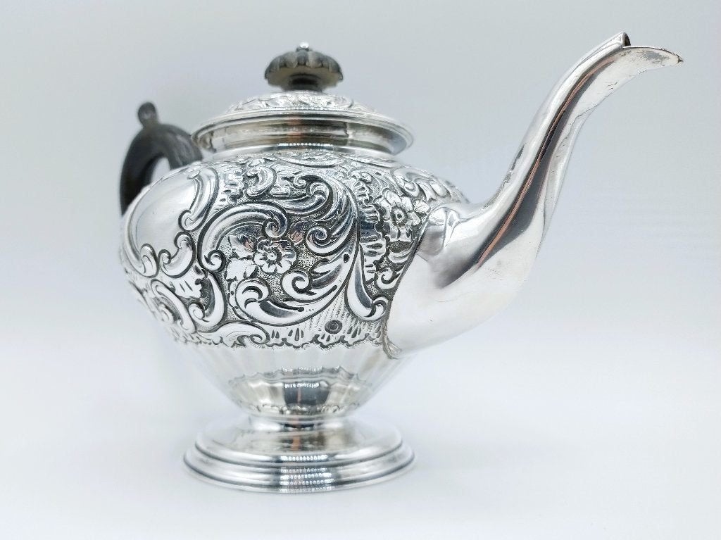 Zilveren theepot, H. Matthews, Birmingham, 1893, Antiek en Kunst, Verzenden, Zilver