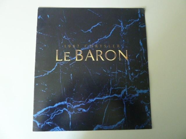 1987 Chrysler Le Baron Grote Prestige Brochure USA, Ophalen of Verzenden, Gelezen, Overige merken