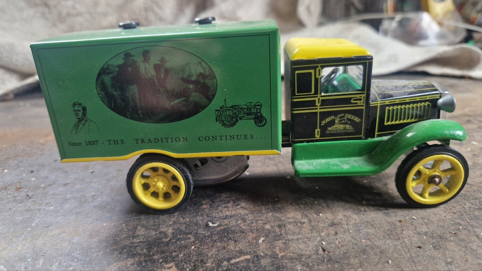 John Deere reclameauto miniatuur, Verzamelen, Ophalen of Verzenden, Auto's