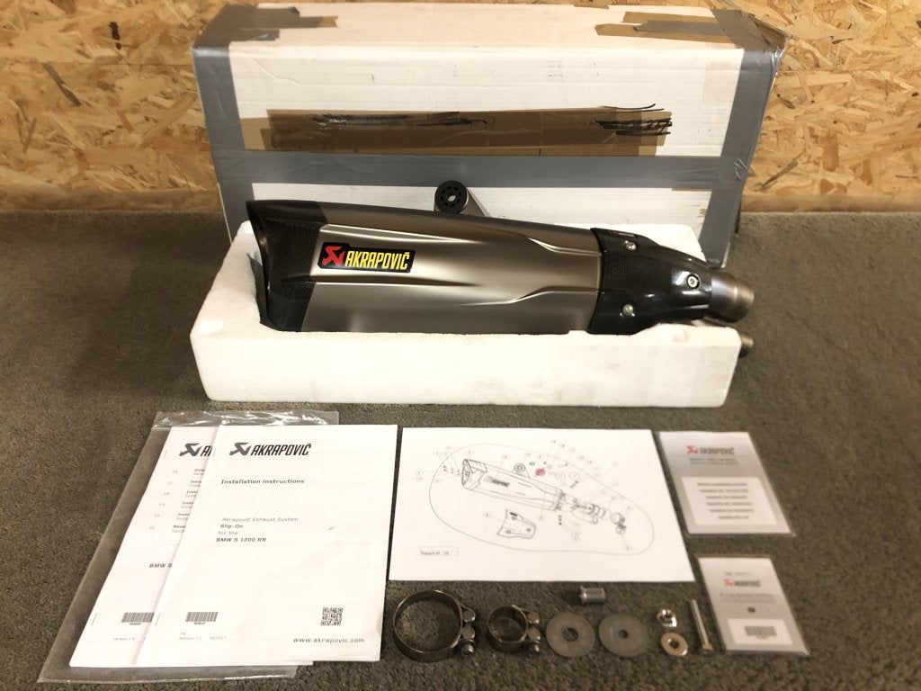Akrapovic titanium uitlaat demper BMW S1000RR 2017 2018, Malo Hudo 8a, Ivan?na Gorica, 1295, SI, Gebruikt, Verzenden, Media@akrapovic.com