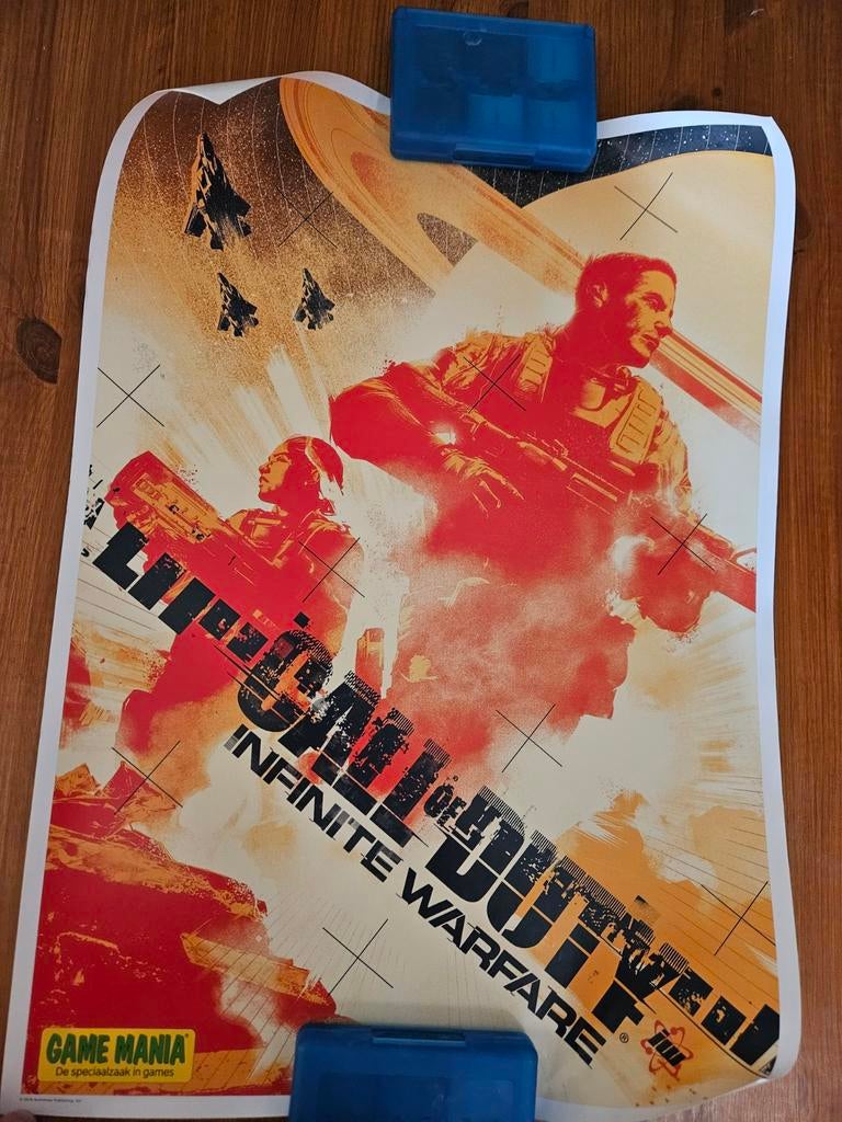 Call of Duty Infinite Warfare Poster - Game Mania Firstlook, Verzamelen, Posters, Ophalen, Zo goed als nieuw, A1 t/m A3, Rechthoekig Staand