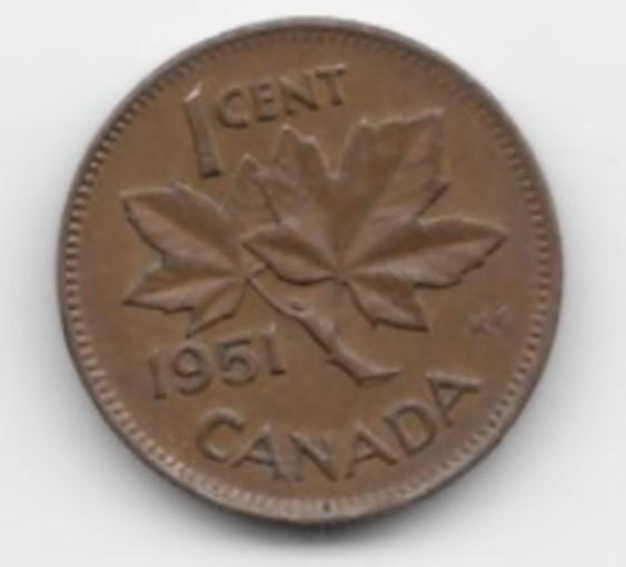Canada 1 cent 1951 KM# 41, Postzegels en Munten, Munten | Amerika, Losse munt, Noord-Amerika, Verzenden