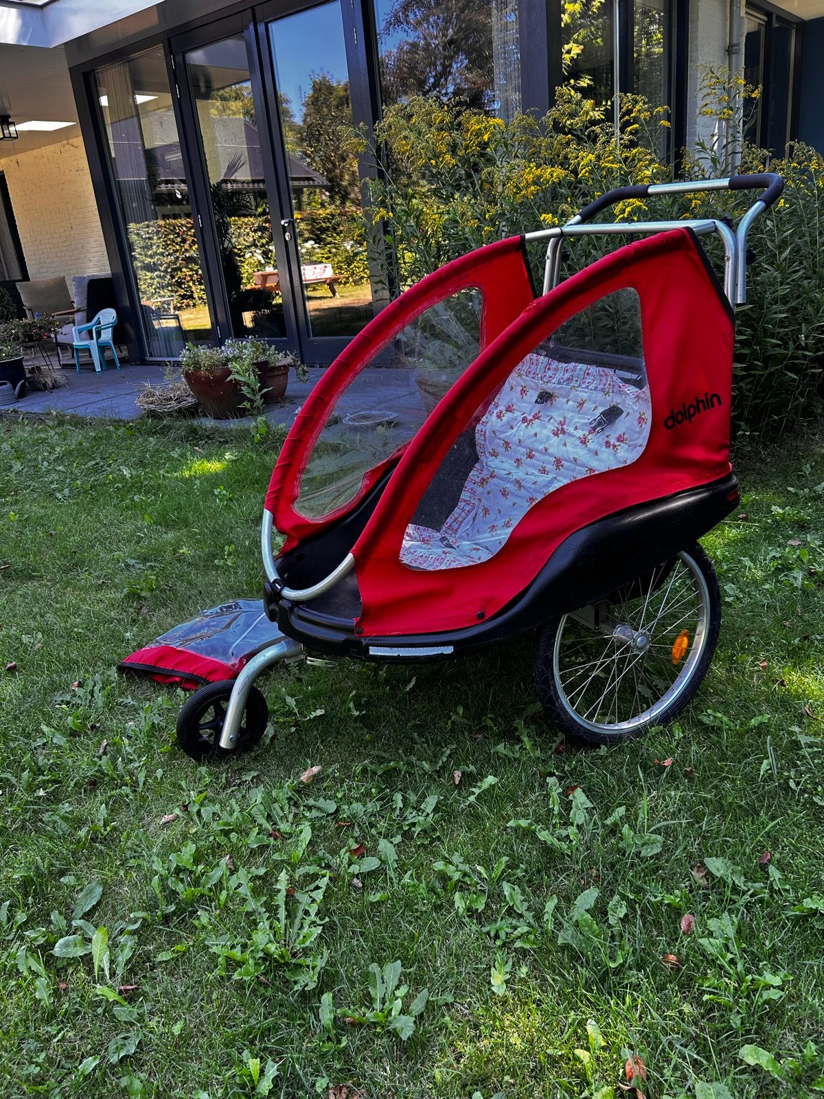 Winther Dolphin Fietskar - Kinderkar, Fietsen en Brommers, Fietsaccessoires | Aanhangers en Karren, Ophalen, Gebruikt, Kinderkar
