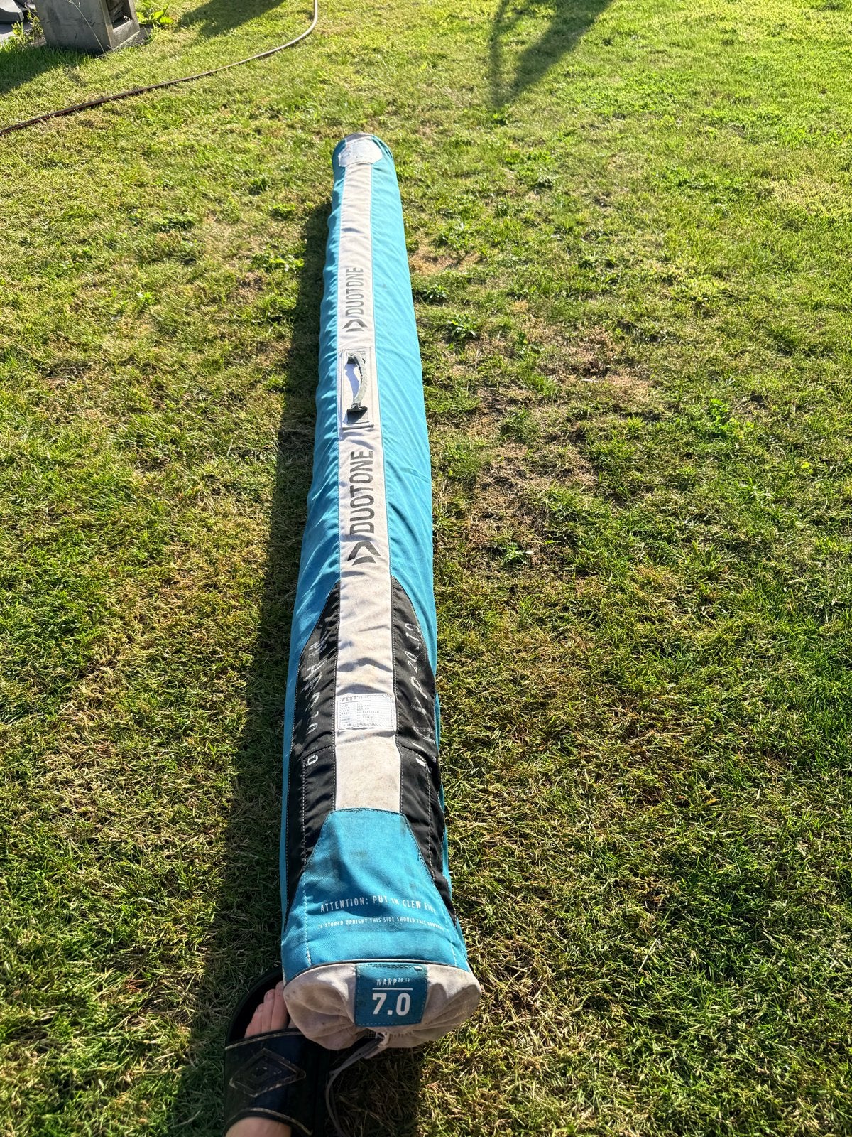 Duotone Warp Fin 7.7m² en 7.0m², Watersport en Boten, Ophalen, Gebruikt, 6.5 m² tot 8 m², Zeil