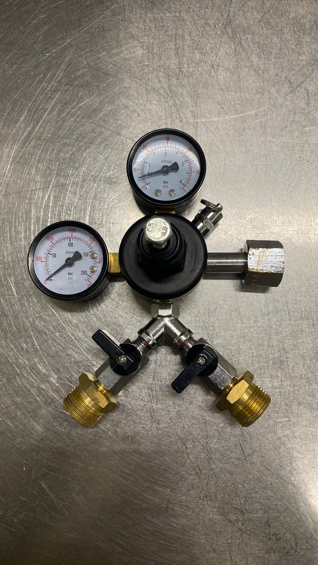 CO2 meter koolzuurgasmeter reduceerventiel biertap, Ophalen of Verzenden, Gebruikt, Overige merken