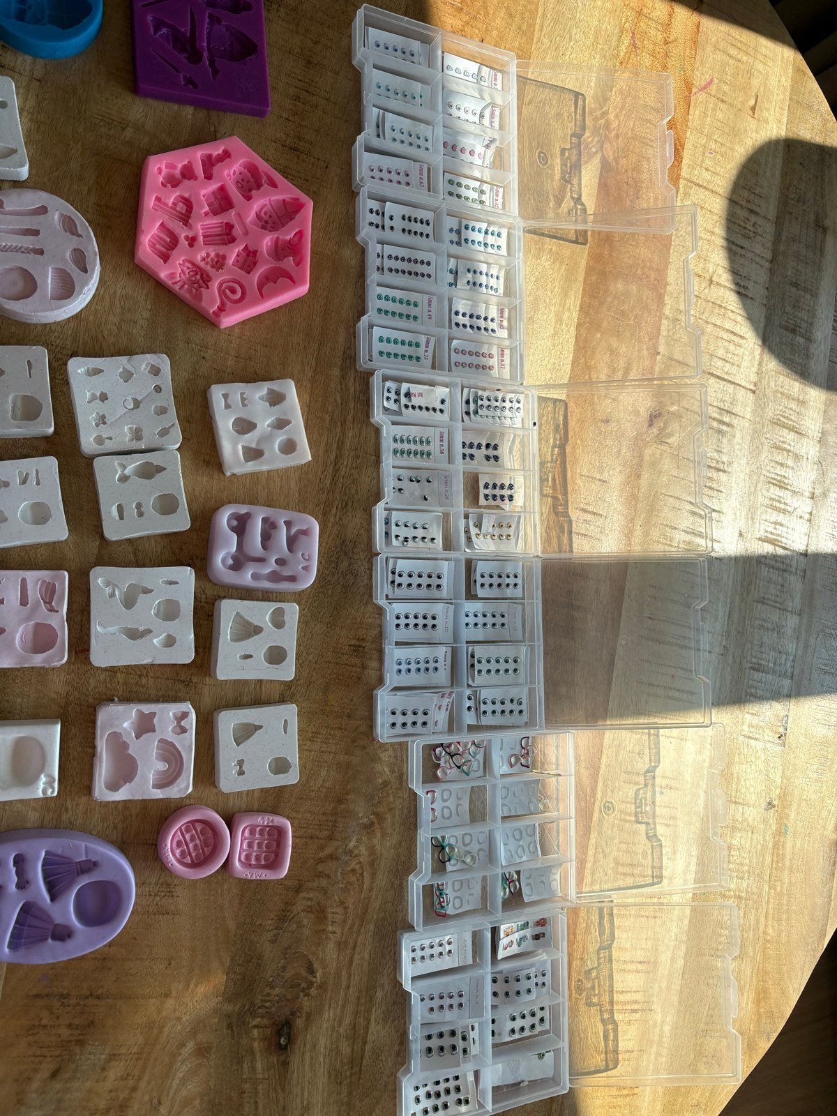 Siliconen mallen poppentjes oogjes haren, Ophalen, Gebruikt, Meerkleurig, Kunststof