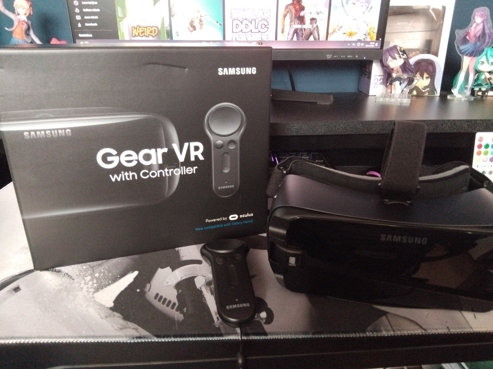 Samsung Gear VR met Controller - Virtual Reality Headset, Ophalen of Verzenden, Zo goed als nieuw, VR-bril, Telefoon