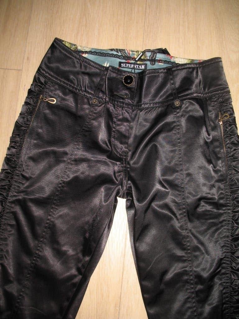 Glanzend Driekwart Rimpelbroek Superstar Zolderopruiming, Kleding | Dames, Maat 38/40 (M), Super Star, Zwart, Nieuw