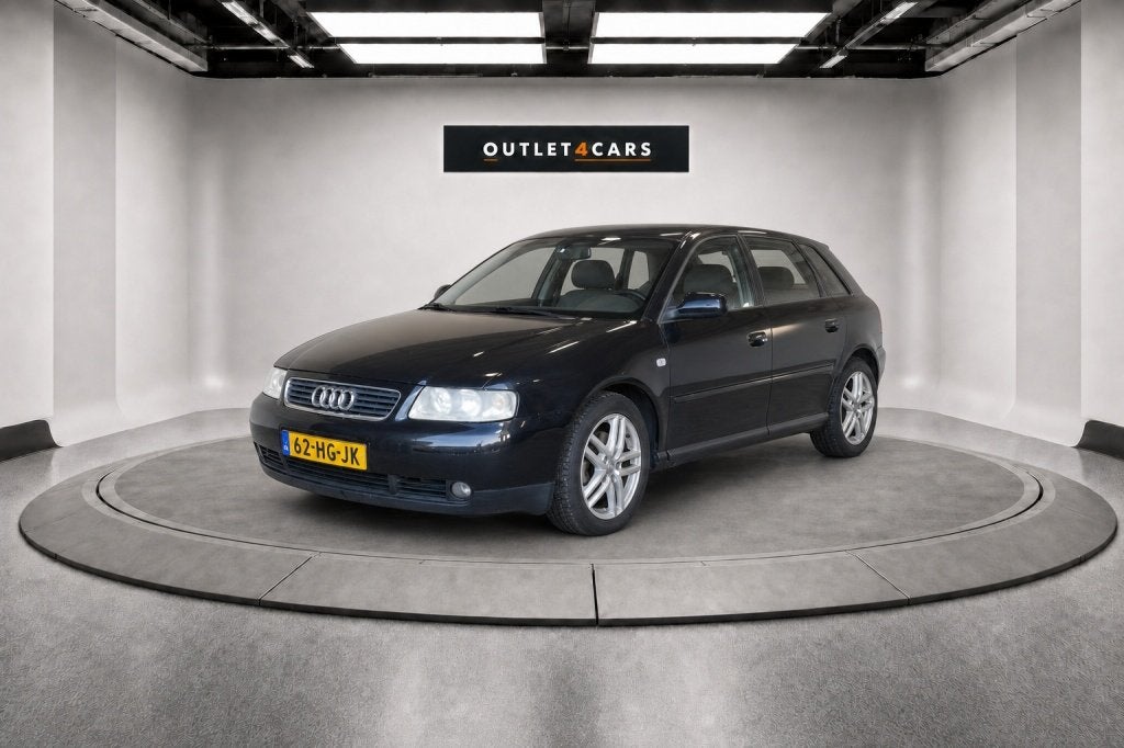 Audi A3 1.8 5V Attraction (bj 2001), Auto's, 13 km/l, Zwart, Origineel Nederlands, Handgeschakeld