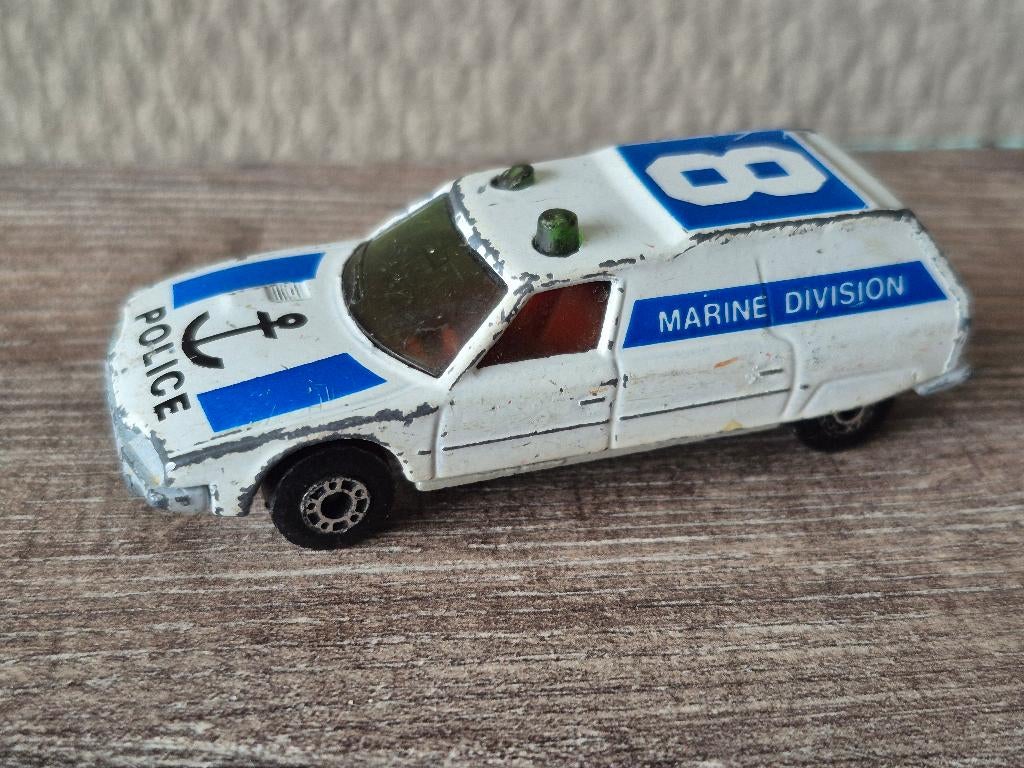 Vintage Matchbox 1979 superfast citroen cx police marine, Ophalen of Verzenden, Gebruikt, Auto