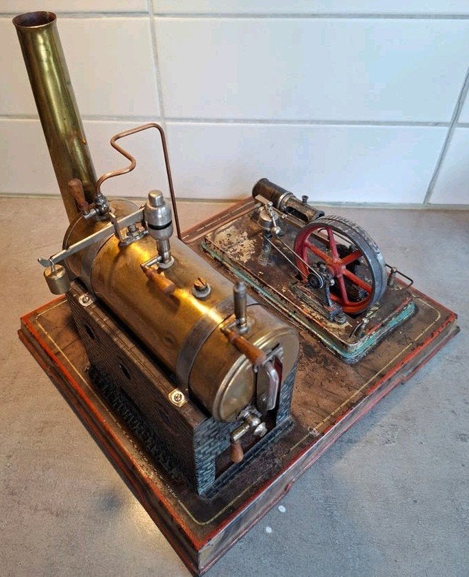 Antieke Stoommachine Josef Falk, Ophalen of Verzenden, Gebruikt, Groter dan 1:32