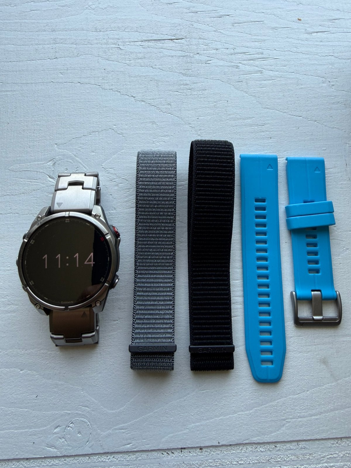 Garmin Fenix 8 Pro 47mm LTE Titanium Sapphire, Titanium Band, Zwart, Ophalen of Verzenden, Zo goed als nieuw, Waterdicht
